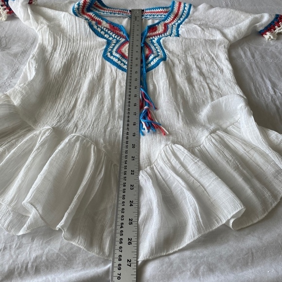 Another Story Women's Crochet Trimmed‎ White Beach Cover-Up Top Size Small - Picture 9 of 11